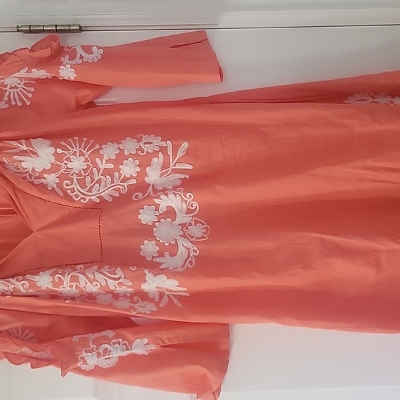 Adorable embroidered short summer dress size l. - Picture 2 of 7